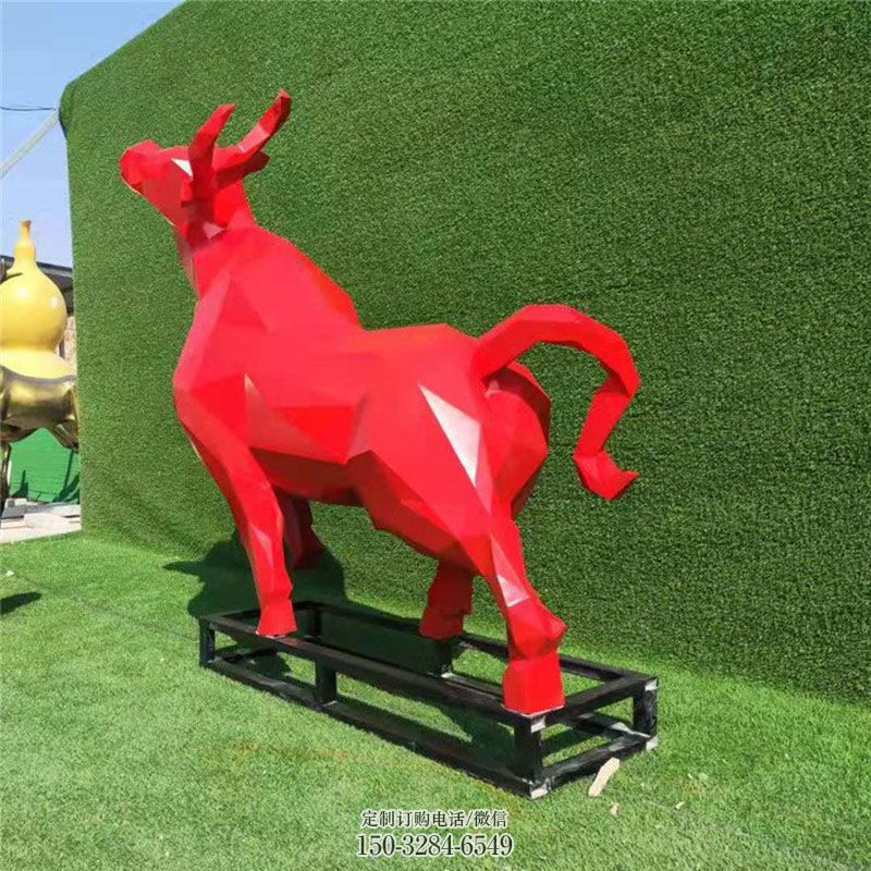 钢铸不锈钢牛雕塑 景区动物雕塑优选 雕塑装饰精品
